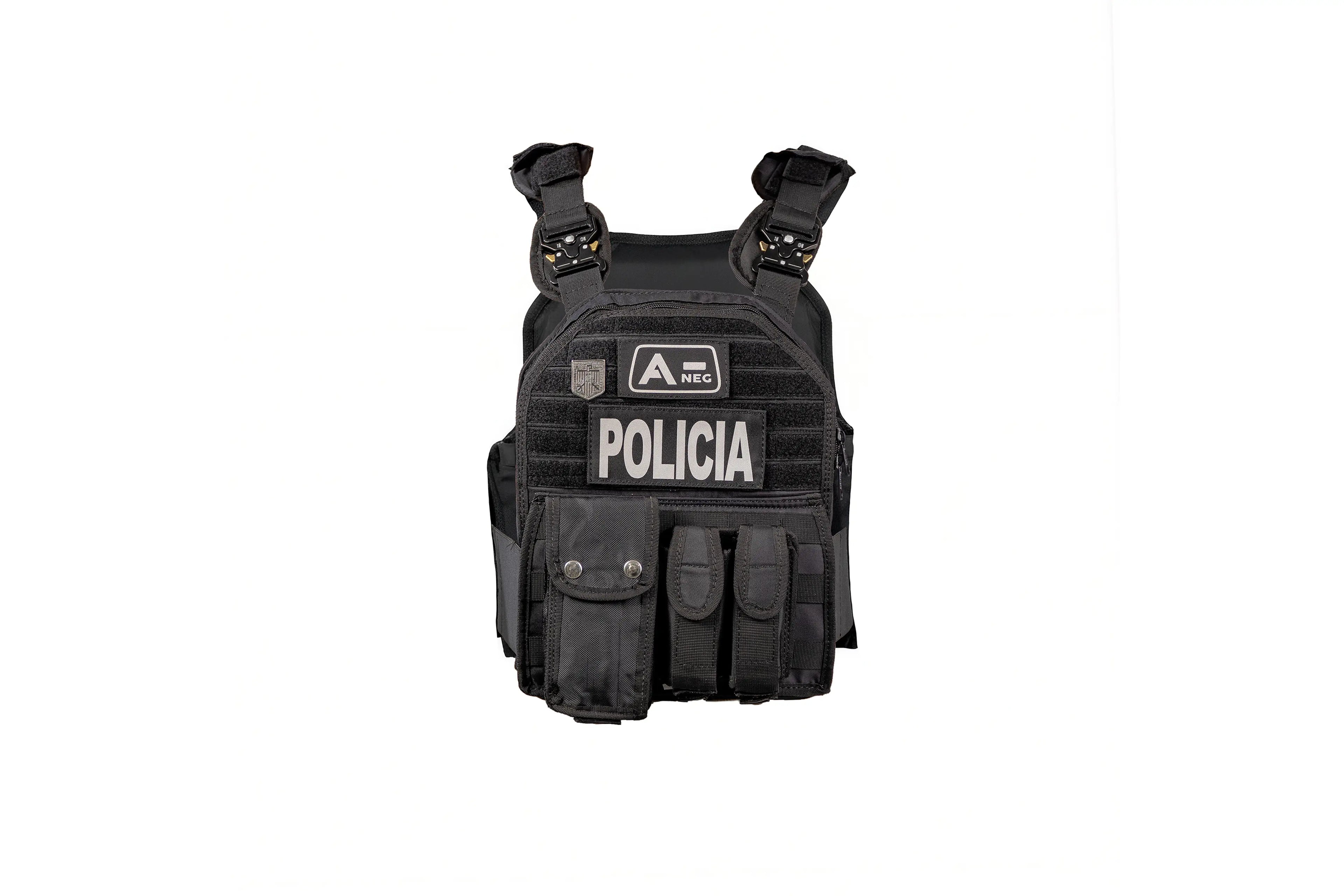 Porta Placas con Protección Balística negro